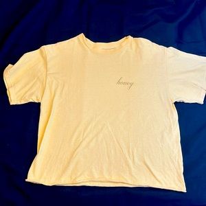 Like new brandy melville John Galt oversized Honey yellow top